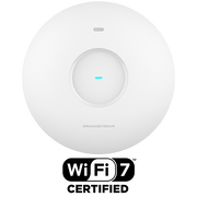 Grandstream GWN7670E Wi-Fi 7 indoor access point, top view of circular ceiling-mount housing