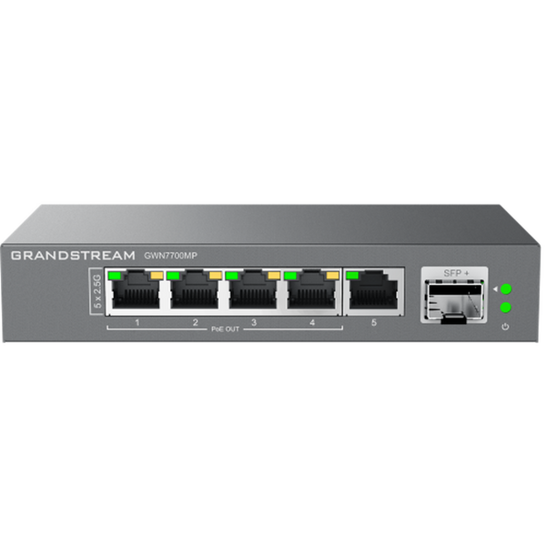 Grandstream GWN7700MP UNMANAGED 5X2.5G+1SFP (4 X POE) SWITCH (METAL CASE)