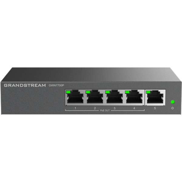 Grandstream GWN7700P 5-Port Gigabit 4-Port PoE+ Switch