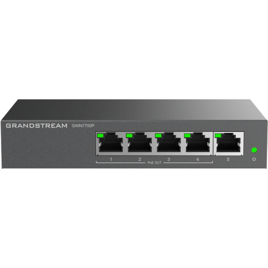 Grandstream GWN7700P 5-Port Gigabit 4-Port PoE+ Switch