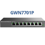 Grandstream GWN7701P 8-port Gigabit unmanaged switch with 4 PoE+ ports, front view