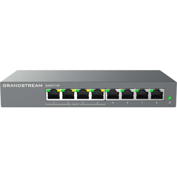 Grandstream GWN7711P 8 port (4xPOE)L2-Lite Managed POE Network Switch