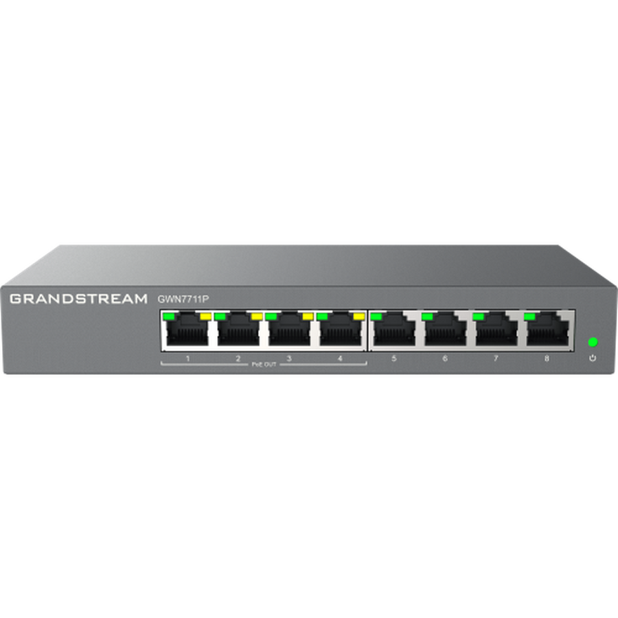 Grandstream GWN7711P 8 port (4xPOE)L2-Lite Managed POE Network Switch
