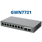Grandstream GWN7721P managed switch port detail with SFP+ uplinks