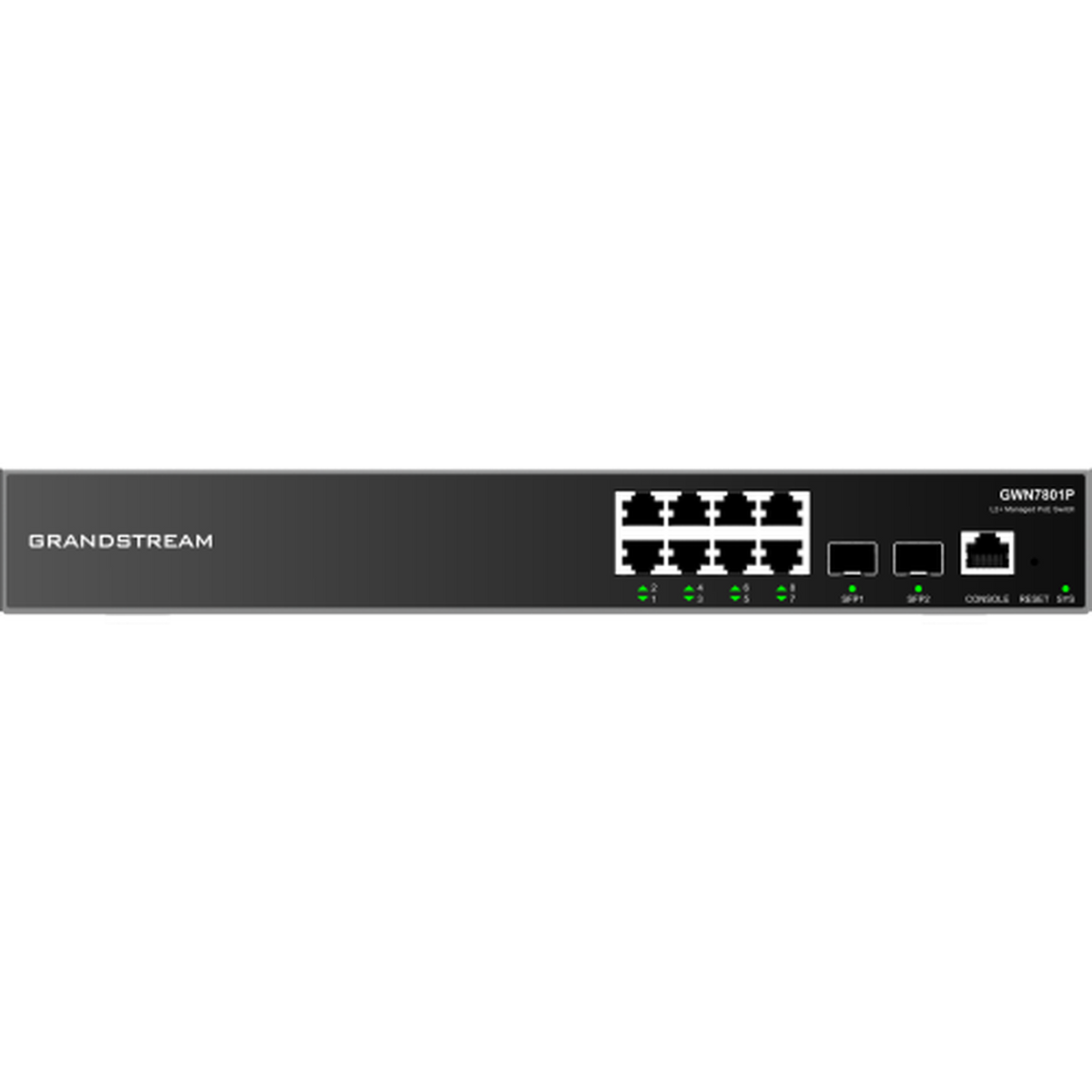 Grandstream GWN7801P 8-Port Gigabit Enterprise Layer 2+ Managed PoE Network Switch