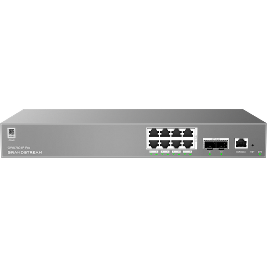Grandstream GWN7801P PRO NETWORK SWITCH, 8 X POE & 2 X SFP