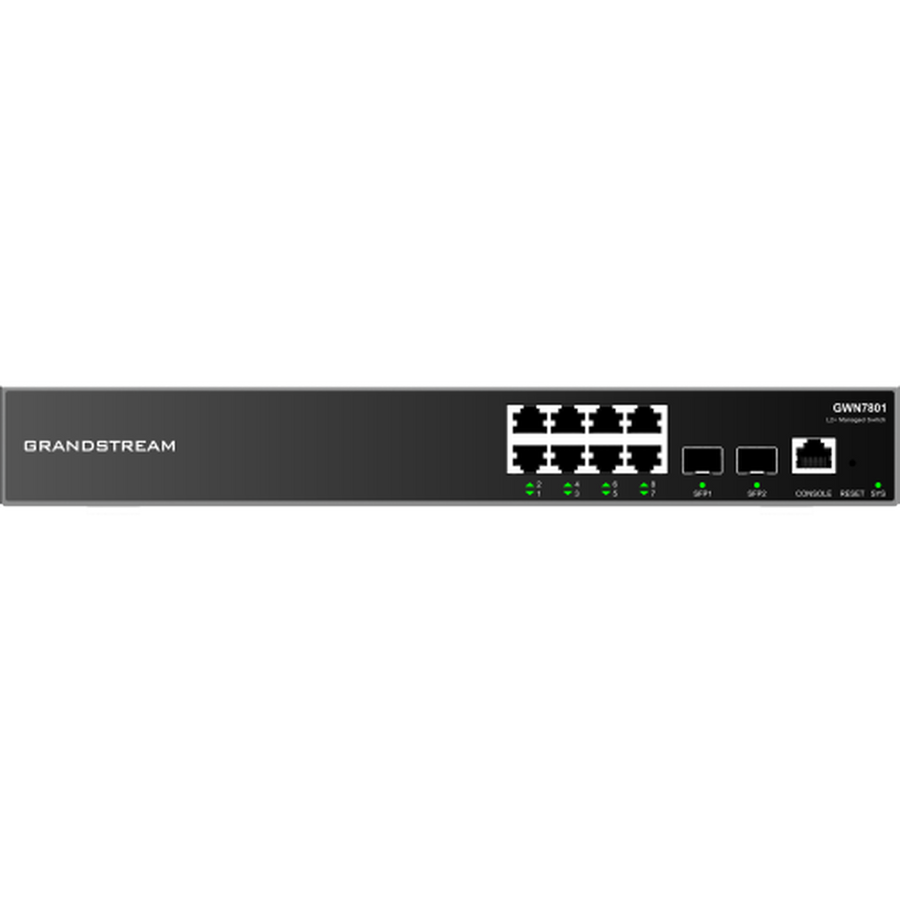 Grandstream GWN7801 NETWORK SWITCHES 8 X GBE, 2 X SFP PORTS