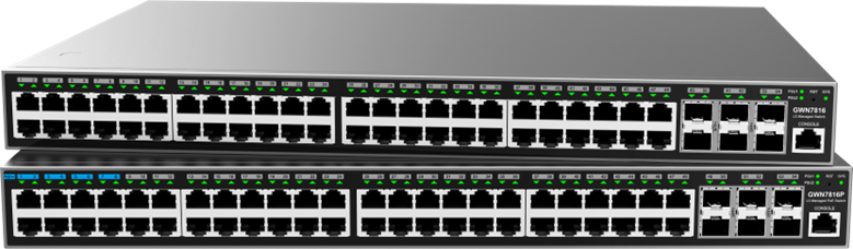 Grandstream GWN7816P 48-Port Gigabit Enterprise Layer 3 Managed PoE Network Switch