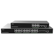 Grandstream GWN7811 managed switch shown at an angle with SFP uplinks