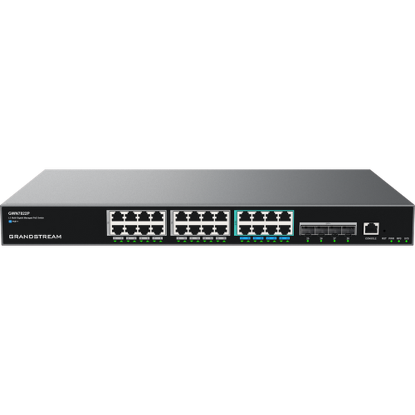 Grandstream GWN7822P 24 PORT POE 4 SFP+ LAYER 3 MULTI-GIGABIT SWITCH