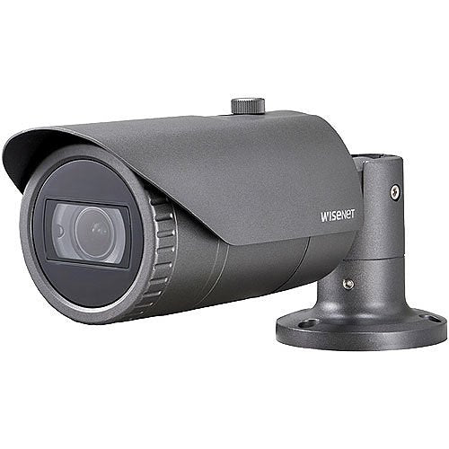 Hanwha HCO-6070R HD+ Series, 2MP Analog HD Bullet Camera, 3.2-10mm Varifocal Lens, IR 30M, IP66, Grey