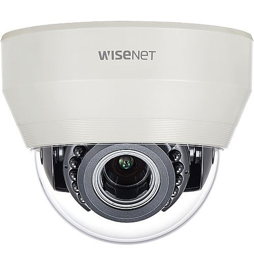 Hanwha HCV-6080R HD Plus Series, 2MP WDR HDoC Dome Camera, 3.2-10mm Motorized Lens, IR 30M, IP66, White