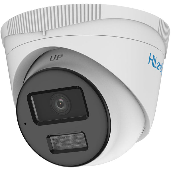 HiLook 4MP IP Turret, 30m Hybrid (ColorVu+IR) & Audio — White / 2.8mm