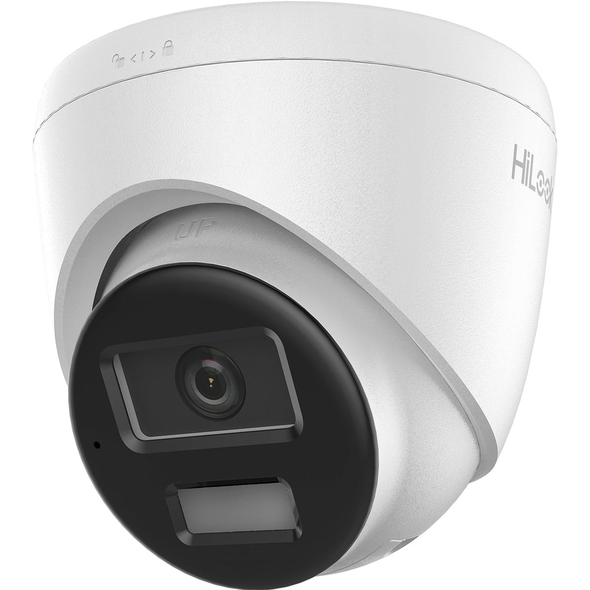 HiLook 8MP IP Turret, 30m Hybrid (ColorVu+IR), 2-Way Audio, Speaker — White / 2.8mm