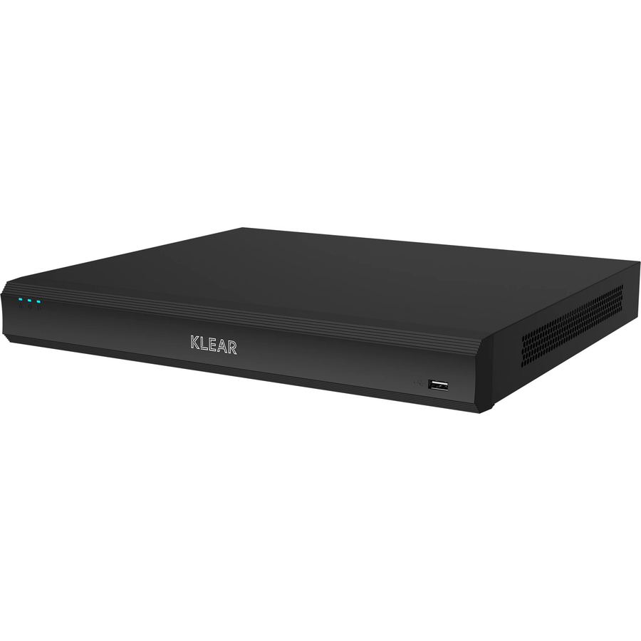Klear 16-Channel PoC/APOC DVR up to 5MP Lite, Audio-Over-Coax, 2-SATA
