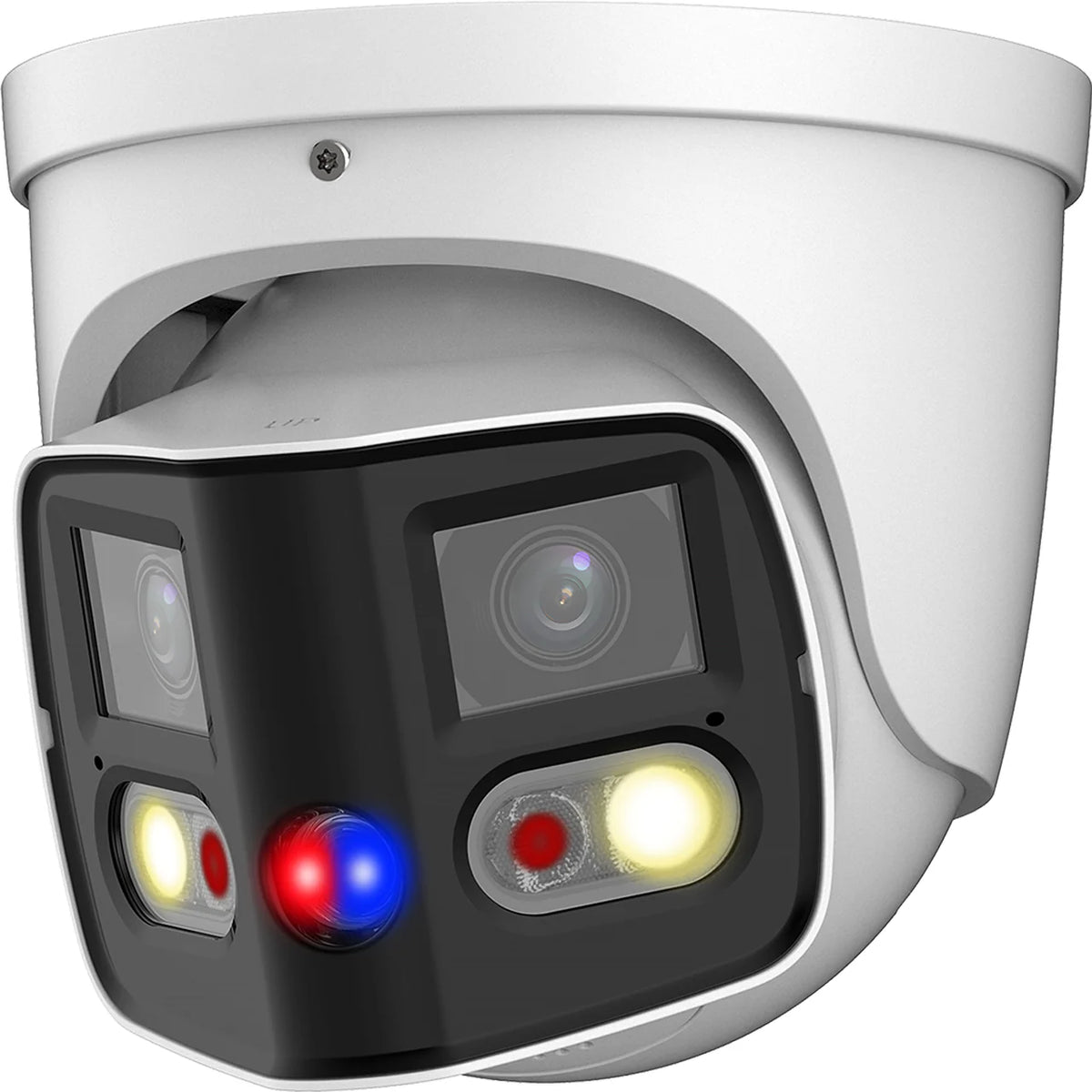 Klear 8MP IP AIO Panoramic Eyeball, 25m Hybrid (Colour+IR), SMD, 2-Way Audio, Speaker, Siren, Strobe