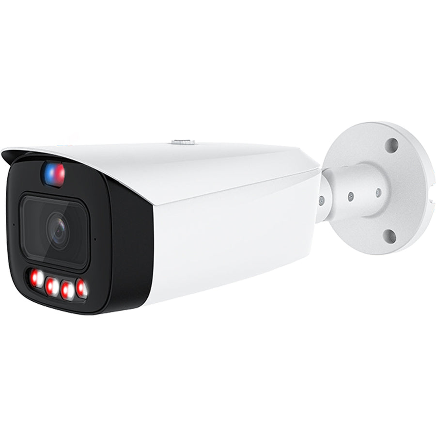 Klear 8MP IP AIO Bullet, 50m Hybrid (Colour+IR), SMD, 2-Way Audio, Speaker, Siren, Strobe, AcuPick, PRO Series — Black / 2.8mm