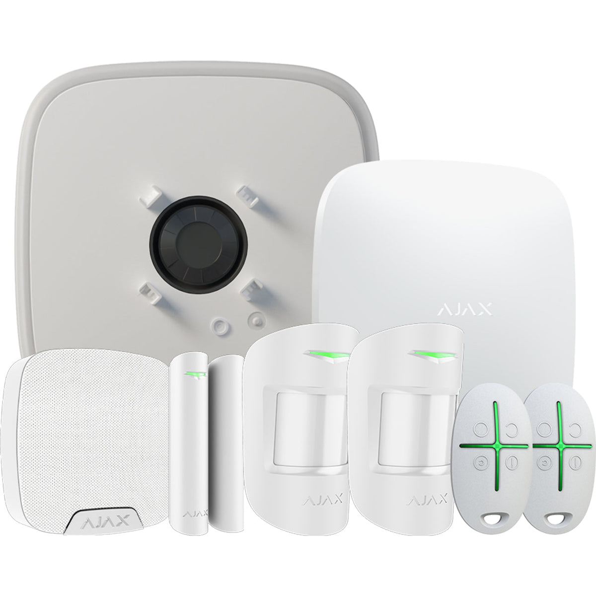 Ajax Superior Kit 20 S: Hub2 + 2 MotionProtectS, 1 DoorProtectS, 2 SpaceControl, 1 StreetSirenDDS, 1 HomeSirenS — White