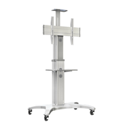 Video Conferencing Equipment Floor Stand for 32″- 65″ Screen With Camera Tray and Codec Shelf