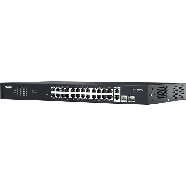 Neolink 24-Port PoE+ Cloud Managed Gigabit Network Switch, Metal, 410W