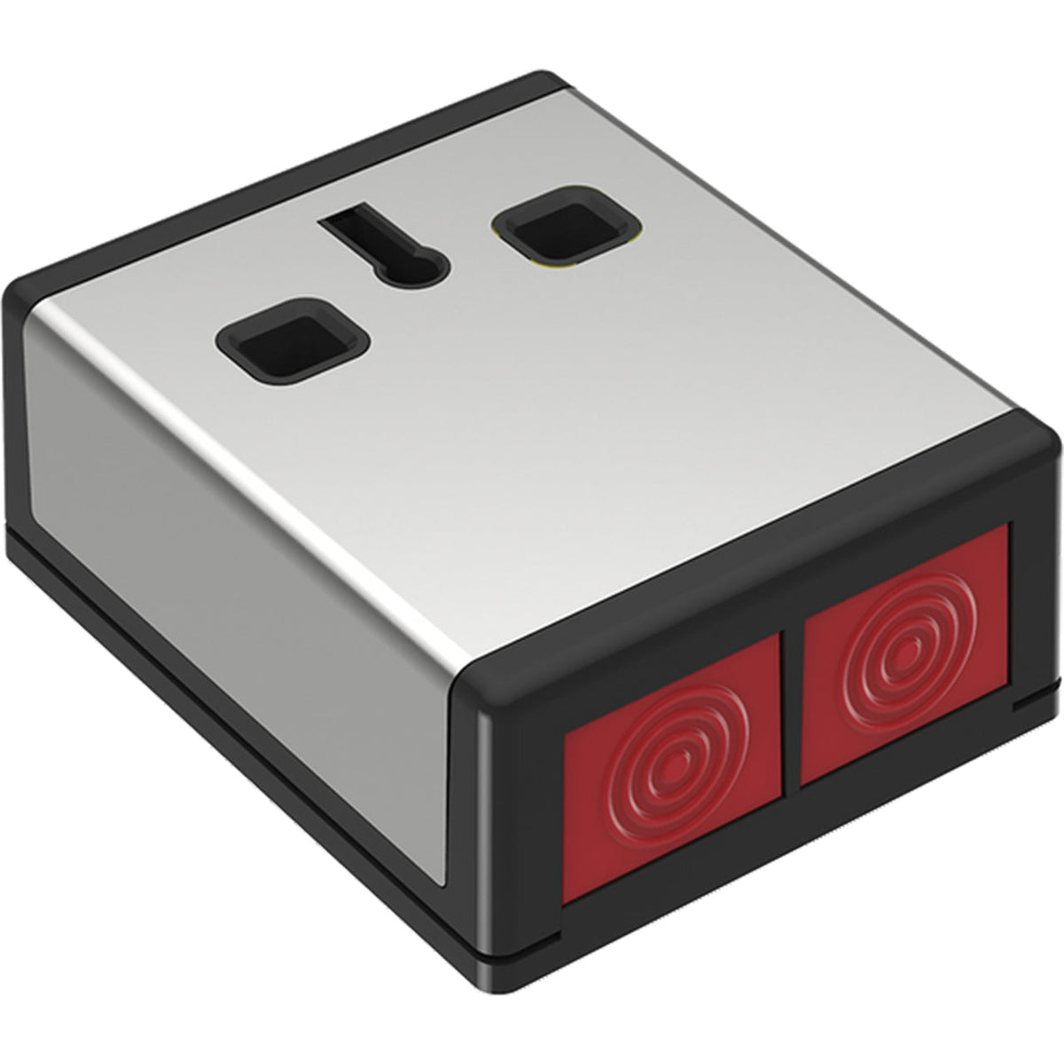 Panic Button, Double Push, Grade 3, Key Resettable, Stainless Steel
