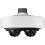 Hanwha PNM-C12083RVD P Series, 2 x 6MP IP Multi-Directional Camera, 3.54-6.69mm Motorized Varifocal Lens, IR 25M, IP66, White (4)