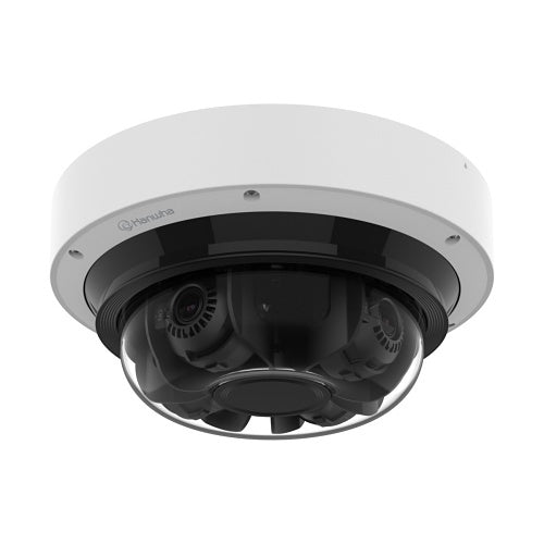 Hanwha PNM-C16083RVQ 16MP 4MPx4-Channel AI IR Multi-Directional IP Camera, 3.3-5.7mm(1.7x) Motorized Varifocal Lens, Outdoor, White
