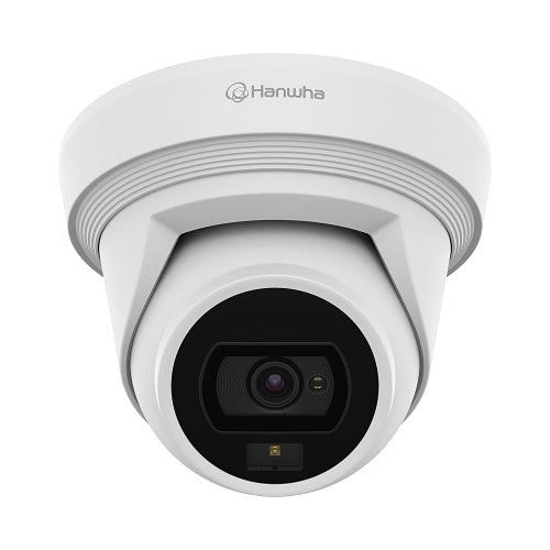 Hanwha QNE-C8013RL 5MP H.265 IR IP Flateye Camera, 3.0mm Fixed Lens, WDR, WiseNR II, White