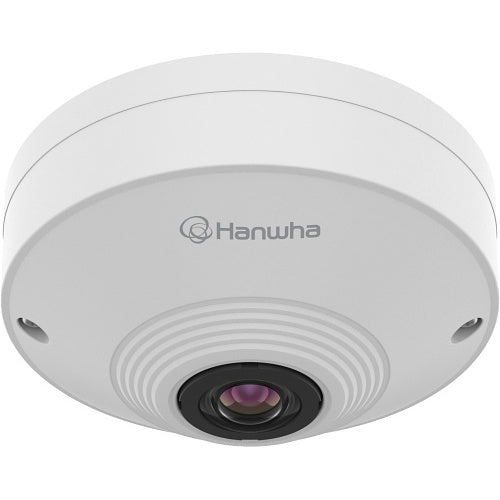 Hanwha QNF-8010 Q Series, 6MP WDR IP Fisheye Camera, 1.14mm Fixed Lens, IP42, White
