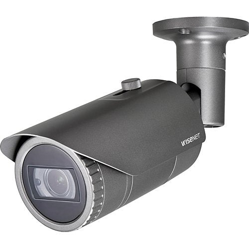 Hanwha QNO-7082R Q Series, 4MP WDR IP Bullet Camera, 3.2-10mm Motorized Varifocal Lens, IR 30M IP66, Grey