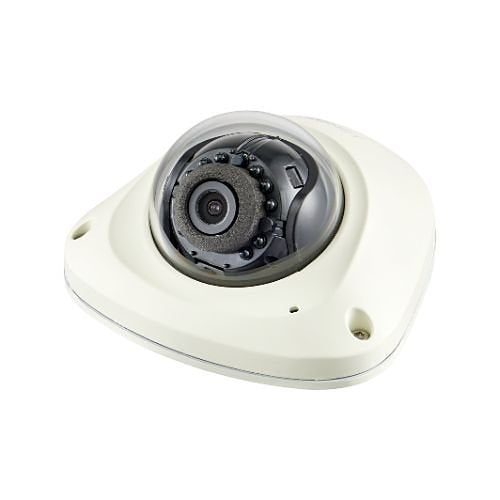 Hanwha QNV-6024RM/VEU 2MP Vandal-Resistant Mobile IP Flat Dome Camera, 3.6mm Fixed Lens, IR 15M, IP66, Ivory