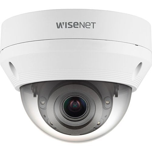 Hanwha QNV-8080R Q Series, 5MP WDR IP Dome Camera, 3.2-10mm Motorized Varifocal Lens, IR 30M, IP66, White