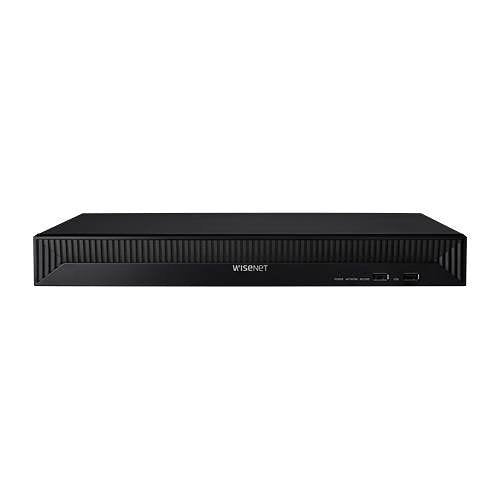 Hanwha QRN-1630S Q Series, 8MP 16-Channel 128Mbps 2 SATA NVR with 16 PoE Ports, Black