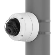 Hanwha SBD-140PMW/VEX Pole Mount, Core Aluminum, Cap Plastic, Mount Screw Size TR20 Camera, TR30 Steel Strap, White (3)