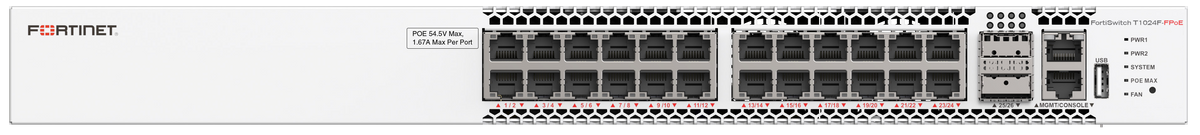 Fortinet FortiSwitch T1024F-FPOE front
