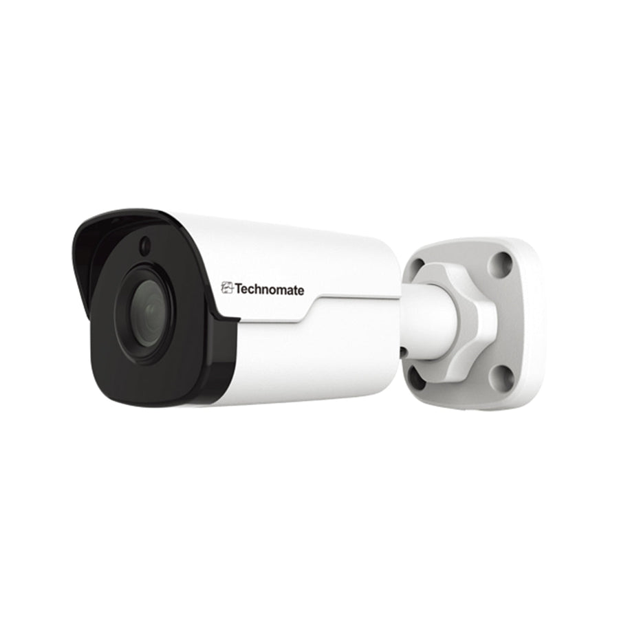 Technomate 5MP IP Bullet, 30m IR, Audio, Guard Viewer App — White / 4mm