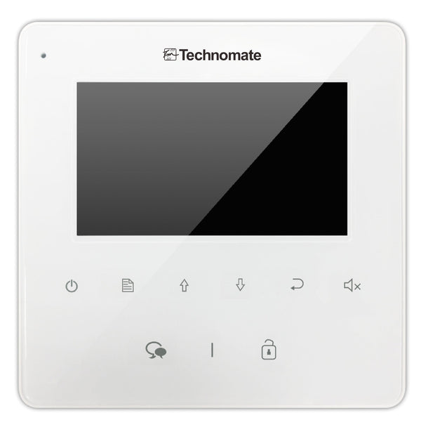Technomate 2-Wire 4.3" Intercom with Touch Buttons