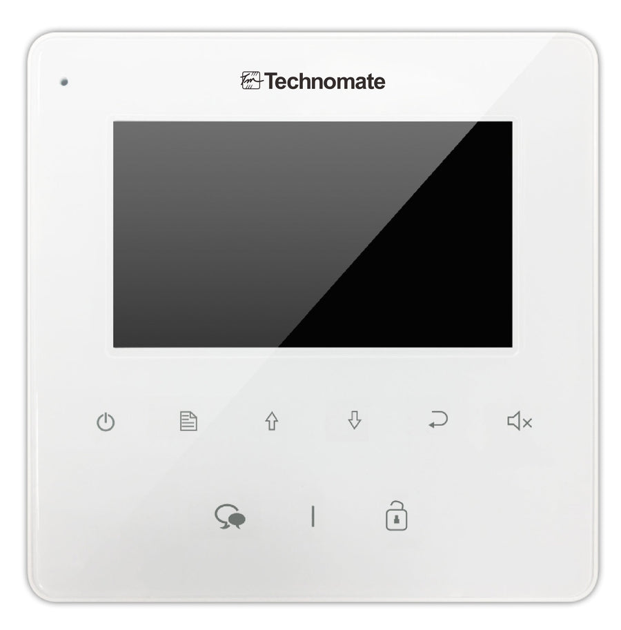 Technomate 2-Wire 4.3" Intercom with Touch Buttons