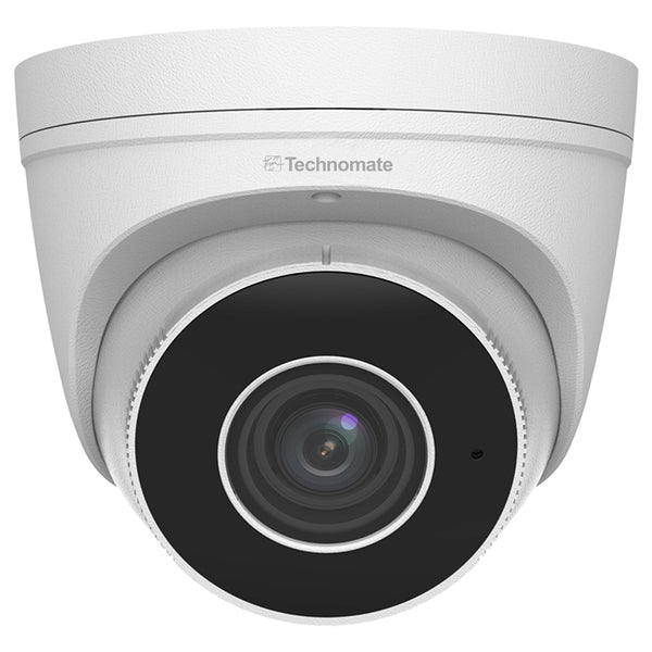 Technomate 5MP IP Motorized Eyeball, 30m IR, Audio, Guard Viewer App — White / Motorized