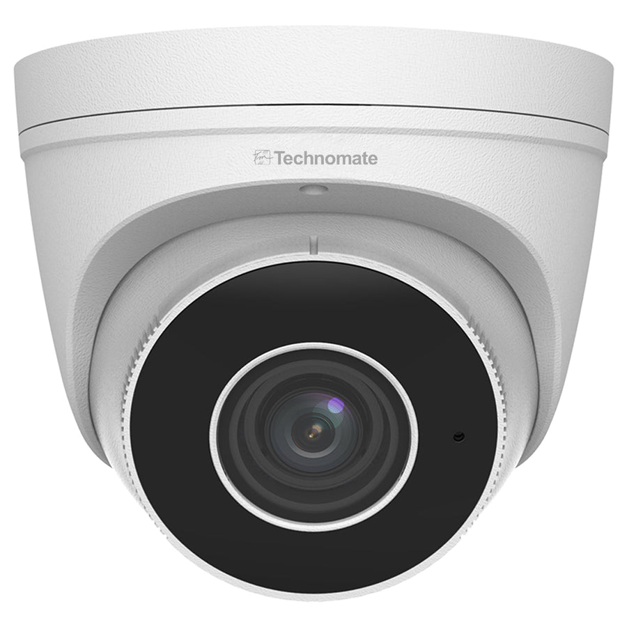 Technomate 5MP IP Motorized Eyeball, 30m IR, Audio, Guard Viewer App — White / Motorized