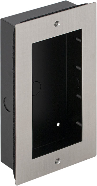 Technomate 2-Wire Intercom 2-Module Bracket, Stainless Steel, Flush
