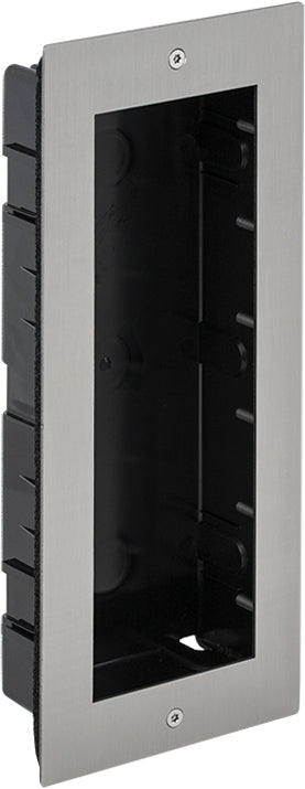 Technomate 2-Wire Intercom 3-Module Bracket, Stainless Steel, Flush