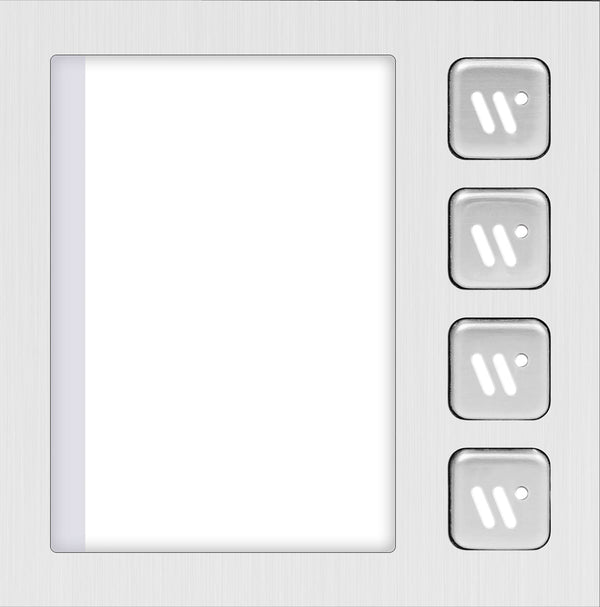 Technomate 2-Wire Intercom 4-Button Module, Stainless Steel