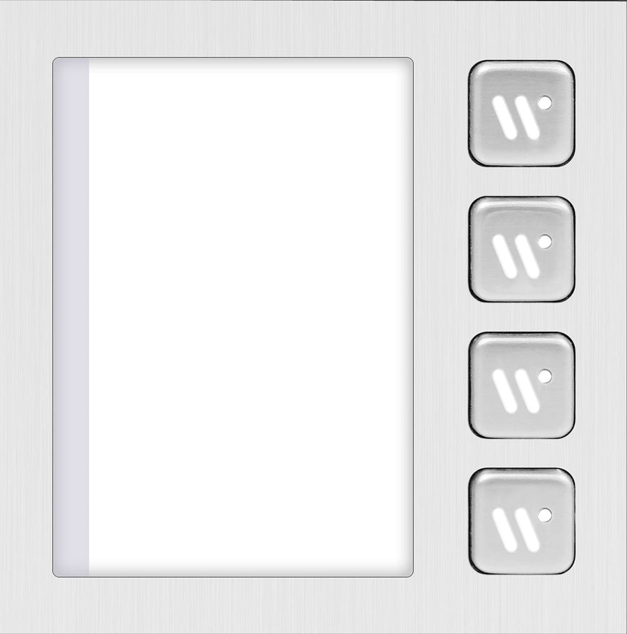 Technomate 2-Wire Intercom 4-Button Module, Stainless Steel