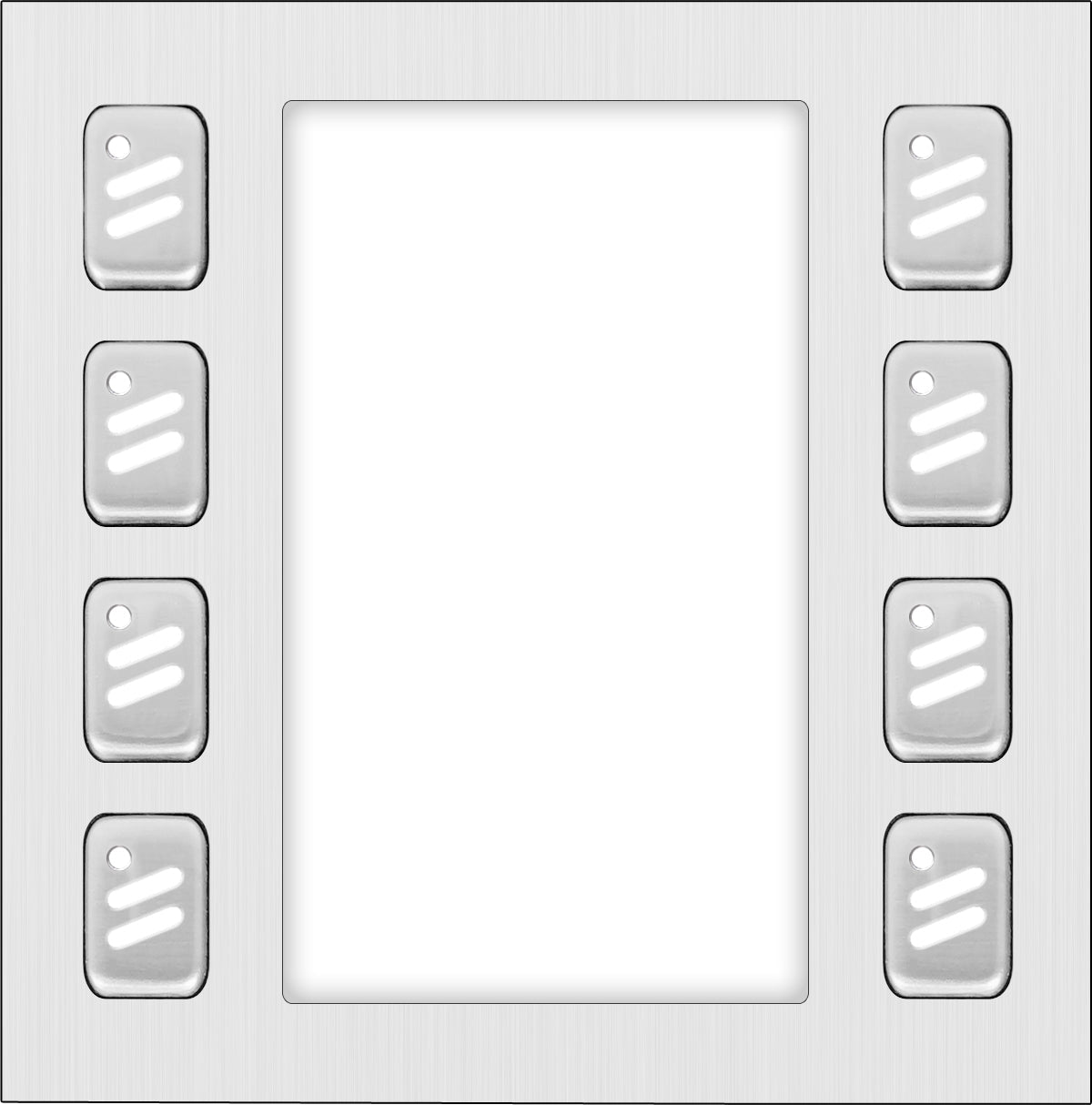 Technomate 2-Wire Intercom 8-Button Module, Stainless Steel