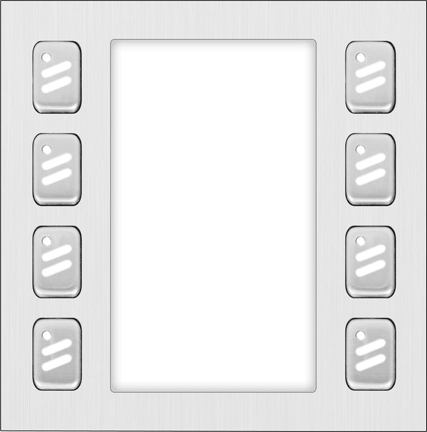 Technomate 2-Wire Intercom 8-Button Module, Stainless Steel