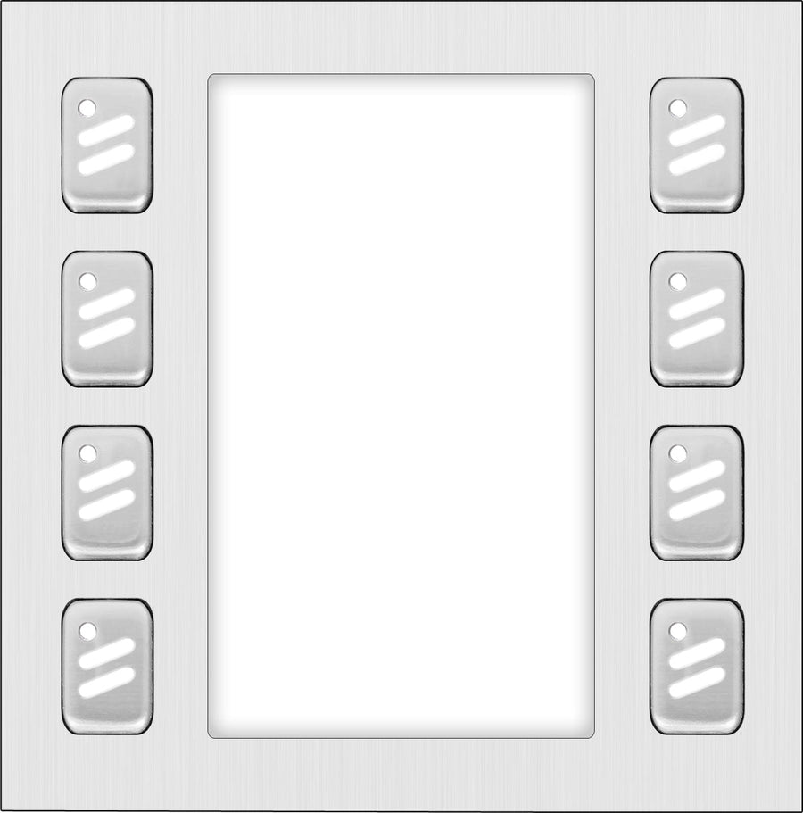 Technomate 2-Wire Intercom 8-Button Module, Stainless Steel