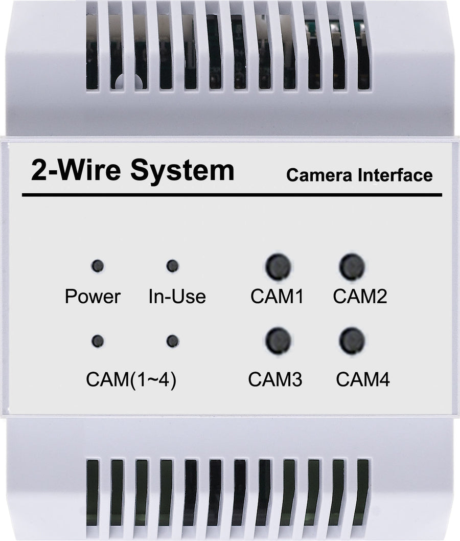 Technomate 2-Wire Intercom QSW connects 4 CVB-S Analogue CCTV Cameras