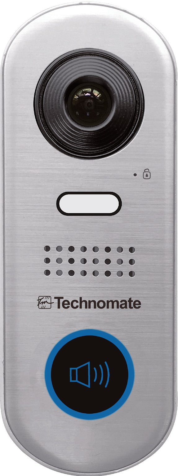 Technomate 2-Wire Intercom 1-Button, Aluminium, Surface
