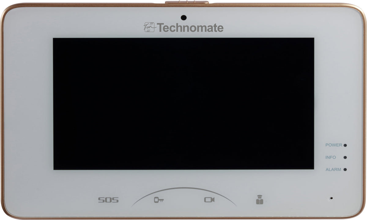 Technomate IP PoE Intercom 7" Touch Screen with WiFi — White